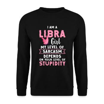 Zodiac sign Zodiac sign Date of birth Birth - Unisex Sweatshirt - black - Front - Alina (178cm) & Michal (187cm)