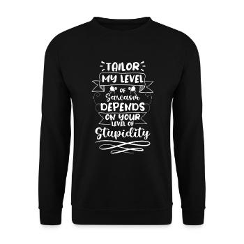 machine à coudre Hobby ciseaux machine à coudre - Sweat-shirt Unisexe - noir - Devant - Alina (178cm) & Michal (187cm)
