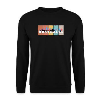 Australia Skyline Panels - Unisex Pullover - Schwarz - Vorne - Alina (178cm) & Michal (187cm)