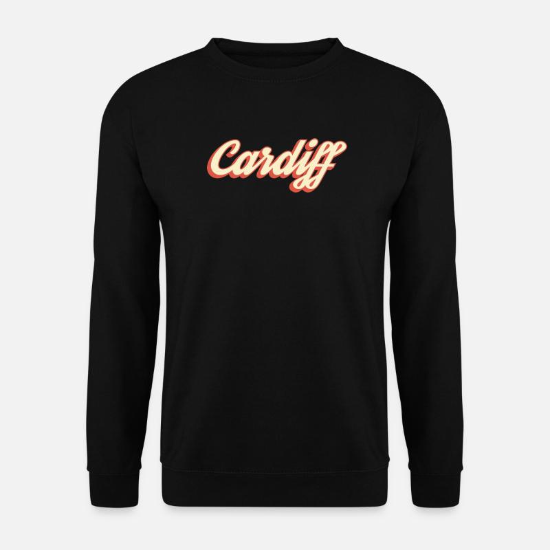 Cardiff Retro Script Logo - Unisex Sweatshirt - black