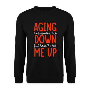 Retraité Grand-père Âge Senior - Sweat-shirt Unisexe - noir - Devant - Alina (178cm) & Michal (187cm)