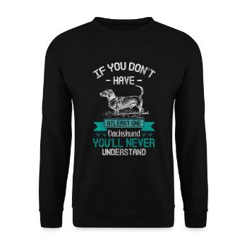 Dog Paw Puppy Dog School - Unisex Sweatshirt - black - Front - Alina (178cm) & Michal (187cm)