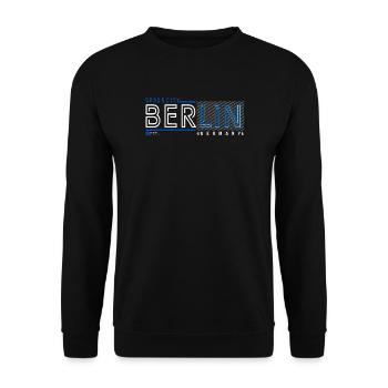 Berliner Urban City Style Fan Reise Streetwear - Unisex Pullover - Schwarz - Vorne - Alina (178cm) & Michal (187cm)