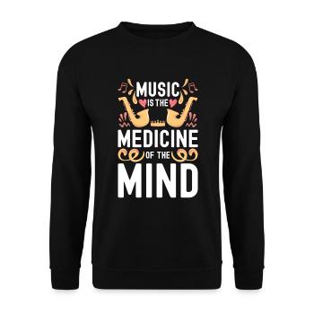 Music Techno Songs - Unisex Sweatshirt - black - Front - Alina (178cm) & Michal (187cm)