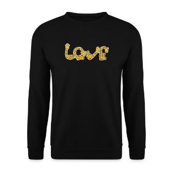 Giraffe LOVE Yoga - Unisex Pullover - Schwarz - Vorne - Alina (178cm) & Michal (187cm)