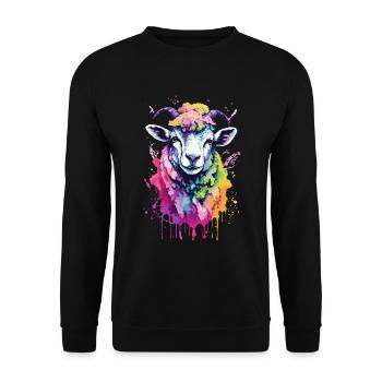 Wird cool süß in buntem und coolem Design - Unisex Pullover - Schwarz - Vorne - Alina (178cm) & Michal (187cm)