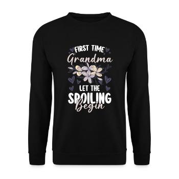 Grand-mère, petit-fils, grand-père, personne préférée - Sweat-shirt Unisexe - noir - Devant - Alina (178cm) & Michal (187cm)