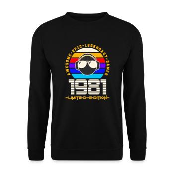 1981 - Unisex Sweatshirt - black - Front - Alina (178cm) & Michal (187cm)