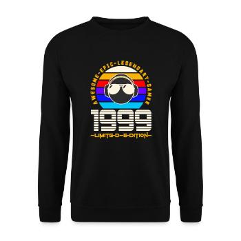 1999 - Sweat-shirt Unisexe - noir - Devant - Alina (178cm) & Michal (187cm)
