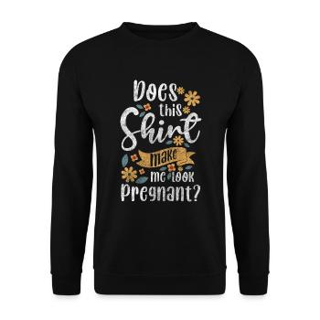 Pregnant Mom Love Family - Unisex Sweatshirt - black - Front - Alina (178cm) & Michal (187cm)
