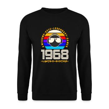 1968 - Unisex Sweatshirt - black - Front - Alina (178cm) & Michal (187cm)