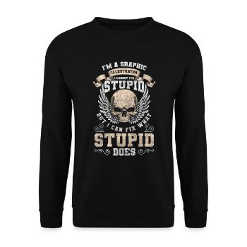 Art Painting Artist Drawings - Unisex Sweatshirt - black - Front - Alina (178cm) & Michal (187cm)