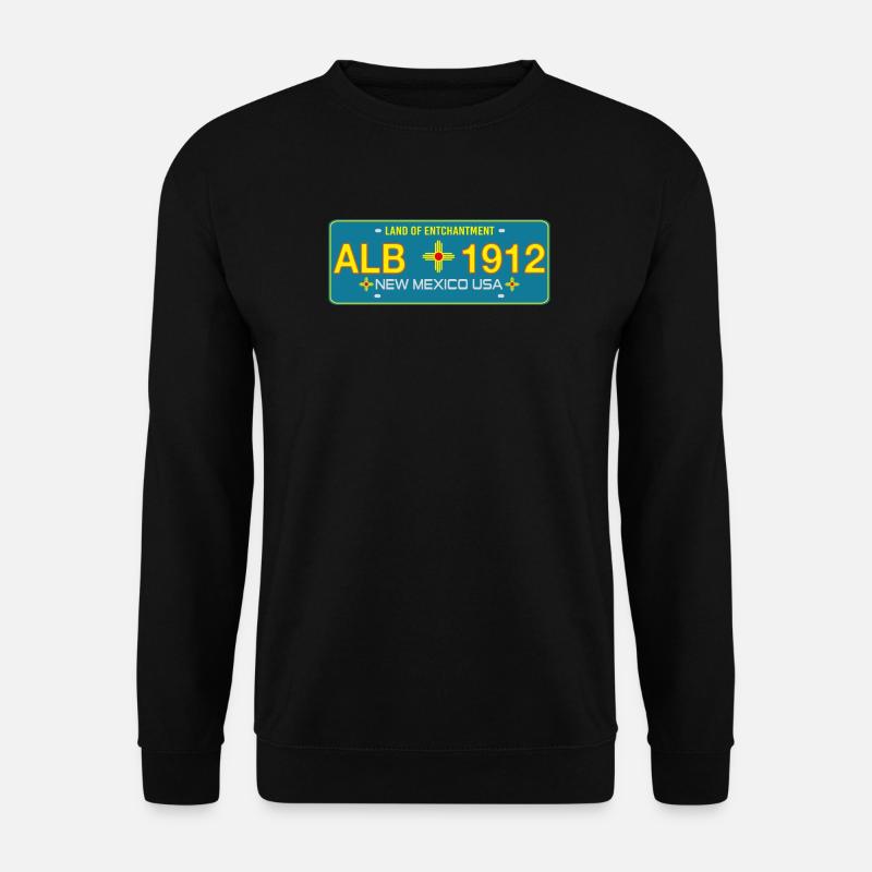 New Mexico Nummernschild Albuquerque - Unisex Pullover - Schwarz