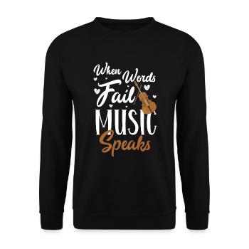 Musiker Spieler Geiger Musikverein - Unisex Pullover - Schwarz - Vorne - Alina (178cm) & Michal (187cm)