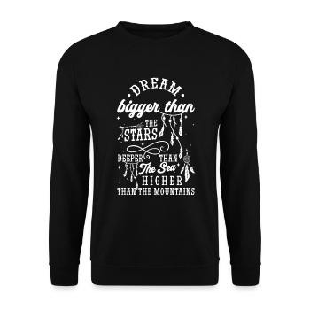 Dream Feather Wish Dreams - Unisex Sweatshirt - black - Front - Alina (178cm) & Michal (187cm)