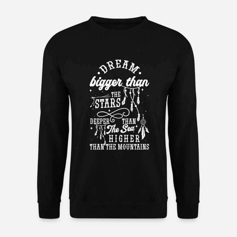 Dream Feather Wish Dreams - Unisex Sweatshirt - black
