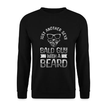 Frisur Männer Bart Ironie - Unisex Pullover - Schwarz - Vorne - Alina (178cm) & Michal (187cm)