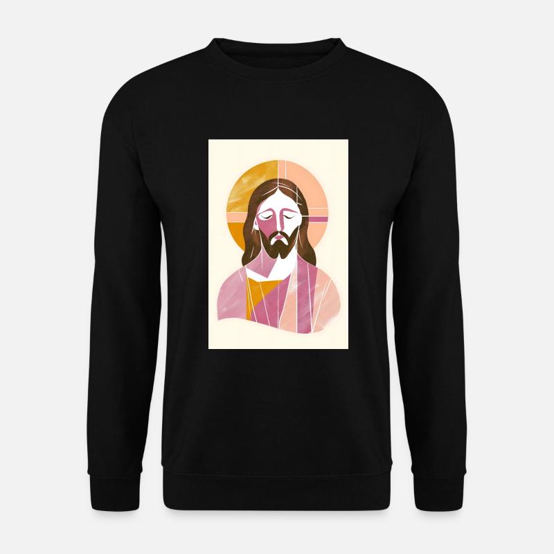 Jesus Wall Art, Digital Download, Boho Jesus - Unisex Sweatshirt - black