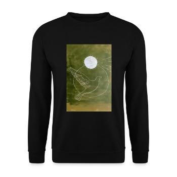 Dove Wall Art, Digital Download Minimalistische - Unisex Pullover - Schwarz - Vorne - Alina (178cm) & Michal (187cm)