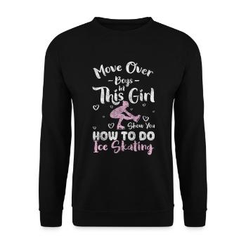 Patineurs Crème glacée Sports d’hiver Danse sur glace - Sweat-shirt Unisexe - noir - Devant - Alina (178cm) & Michal (187cm)