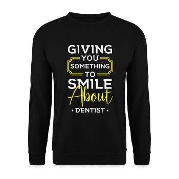 Dentist Toothbrush Orthopedist - Unisex Sweatshirt - black - Front - Alina (178cm) & Michal (187cm)