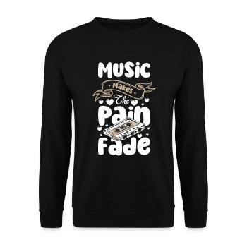 Music Retro Original - Unisex Sweatshirt - black - Front - Alina (178cm) & Michal (187cm)