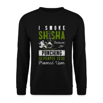 Hookah Delight Pipe Oriental - Unisex Sweatshirt - black - Front - Alina (178cm) & Michal (187cm)