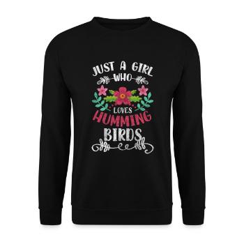 Bird Animals Love Spring - Unisex Sweatshirt - black - Front - Alina (178cm) & Michal (187cm)
