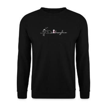 Sleeping Bunny - Unisex Sweatshirt - black - Front - Alina (178cm) & Michal (187cm)