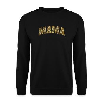 Mama Hunting Camo Outdoor Adventure Life - Unisex Sweatshirt - black - Front - Alina (178cm) & Michal (187cm)