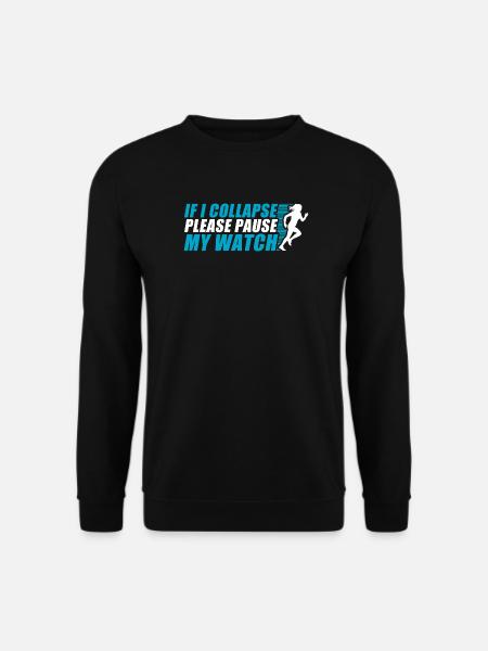If i collapse lustiges Lauf Joggen Läufer - Unisex Pullover - Schwarz