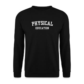 Physical Education Teacher PE Coach - Unisex Sweatshirt - black - Front - Alina (178cm) & Michal (187cm)