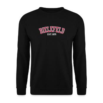 Bielefeld Est. 1975 - Unisex Sweatshirt - black - Front - Alina (178cm) & Michal (187cm)