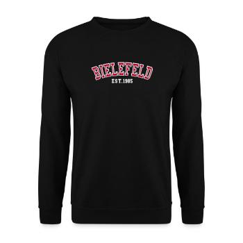 Bielefeld Est. 1985 - Unisex Sweatshirt - black - Front - Alina (178cm) & Michal (187cm)