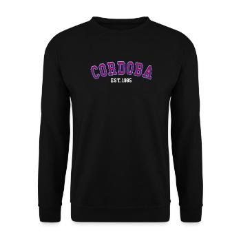 Cordoba Est 1985 - Unisex Sweatshirt - black - Front - Alina (178cm) & Michal (187cm)