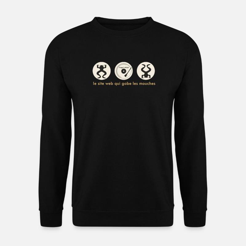 Frog DJ Circle Abzeichen - Unisex Pullover - Schwarz