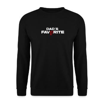 Dads Lieblings Herz Logo - Unisex Pullover - Schwarz - Vorne - Alina (178cm) & Michal (187cm)