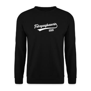 Vehicle Builder 2026 Apprenticeship Vehicle Construction - Unisex Sweatshirt - black - Front - Alina (178cm) & Michal (187cm)