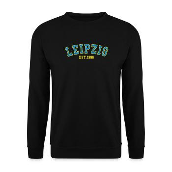 Leipzig Est. 1996 - Unisex Sweatshirt - black - Front - Alina (178cm) & Michal (187cm)