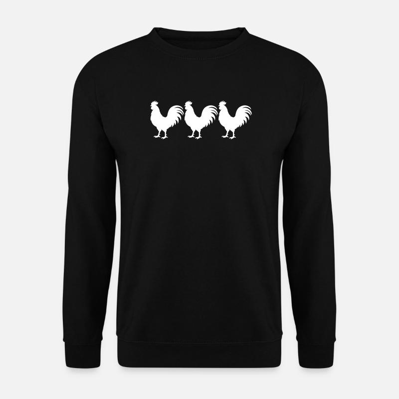 Hahn Silhouette - Unisex Pullover - Schwarz