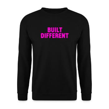 Built Different Shirt Hoodie for Fitness Fans - Unisex Sweatshirt - black - Front - Alina (178cm) & Michal (187cm)