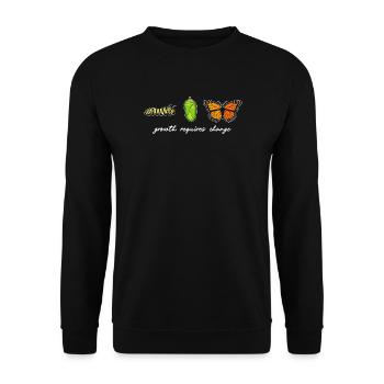 Inspiring butterfly fan graphic - Unisex Sweatshirt - black - Front - Alina (178cm) & Michal (187cm)