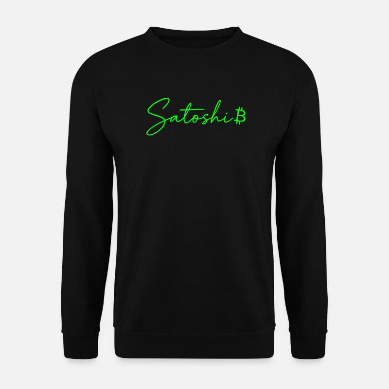 Satoshi Bitcoin Design für Krypto Fans - Unisex Pullover - Schwarz