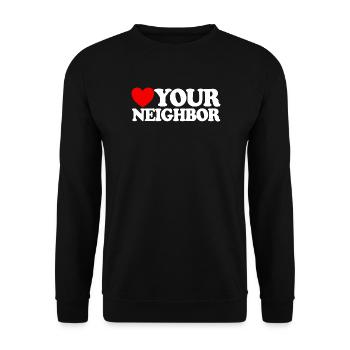 Charity – Christian Faith – Jesus - Unisex Sweatshirt - black - Front - Alina (178cm) & Michal (187cm)
