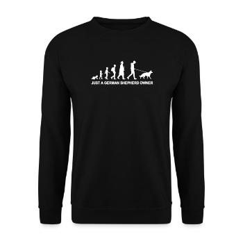 Just A German Shepherd Owner - Unisex Sweatshirt - black - Front - Alina (178cm) & Michal (187cm)