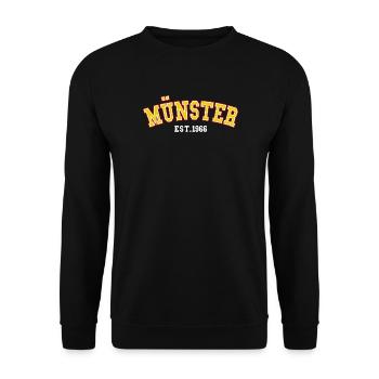 Münster Fondé en 1966 - Sweat-shirt Unisexe - noir - Devant - Alina (178cm) & Michal (187cm)