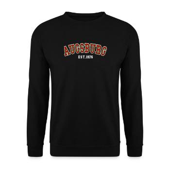 Augsburg Est. 1976 - Unisex Sweatshirt - black - Front - Alina (178cm) & Michal (187cm)