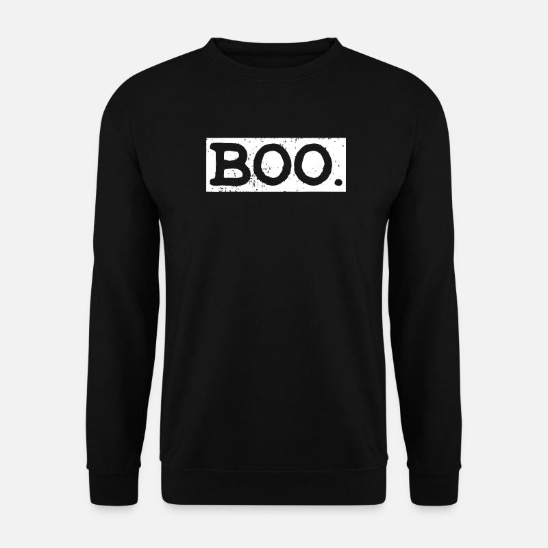 Boo Bold Halloween Typografie - Unisex Pullover - Schwarz