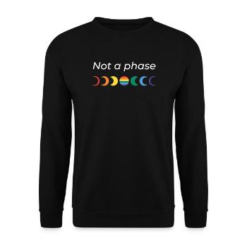 LGBTQ_ _Not_a_Phase - Unisex Sweatshirt - black - Front - Alina (178cm) & Michal (187cm)