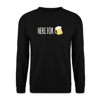 Ici pour la bière - Sweat-shirt Unisexe - noir - Devant - Alina (178cm) & Michal (187cm)